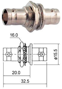 Adapter Bnc Socket To Bnc Socket Bulkhead M5563 - Livestainable.co.za