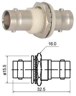 Adapter Bnc Socket To Bnc Socket Bulkhead M55780 - Livestainable.co.za