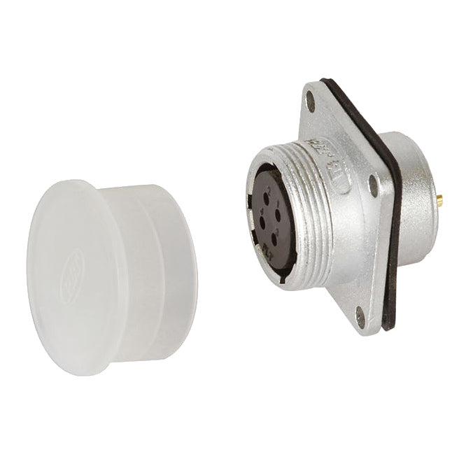 Circular Power Conn M22 4 W Socket Panel Mnt M595717 C