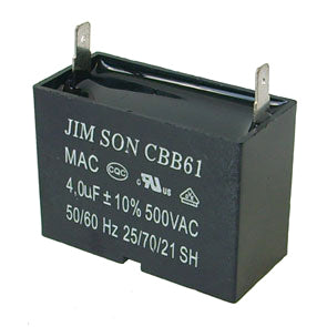 Capacitor C/Fan Motor 3.3u F 250 Vac Push On Mac3.3 Uf250 Vac
