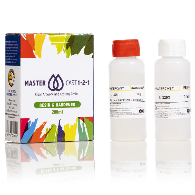 Clear Art Casting Resin Epoxy + Hardner 200m L Sa Sales Only Mastercast 1 2 1