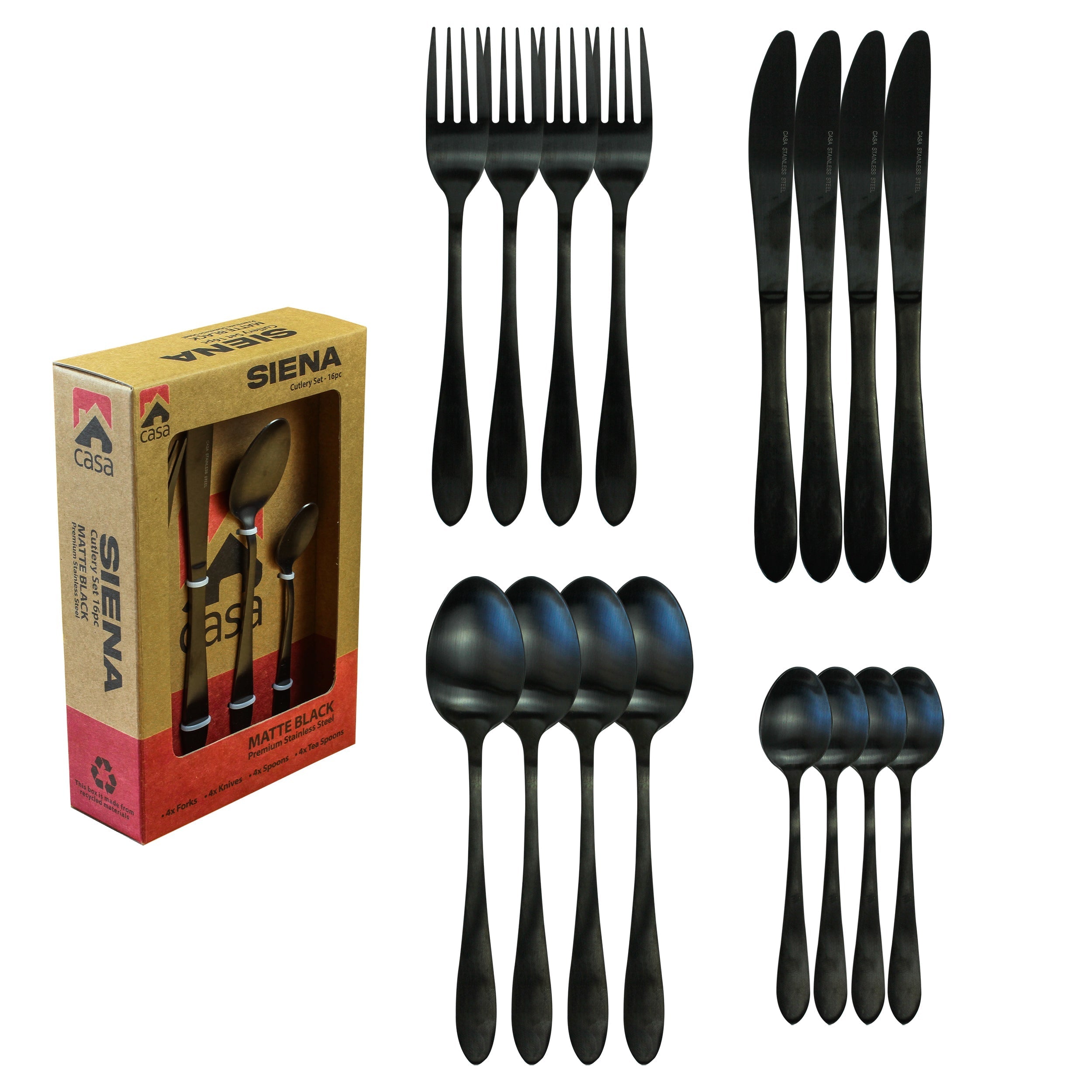 Casa Siena 16 Piece Cutlery Set | Steel