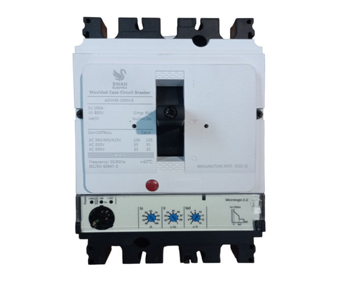 Mccb 250 A 3 P From 100 250 A Mccb Adm3 E 250 H/250