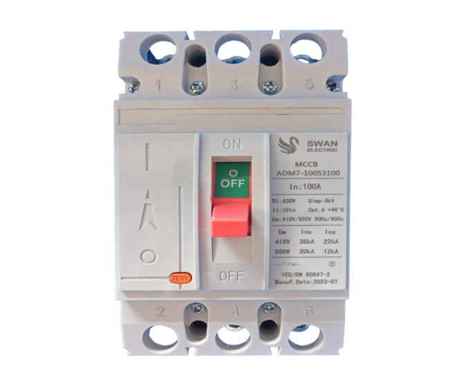 Mccb / Circuit Breaker 100 A 3 P Icu=35k A Ics=22k A Mccb Adm7 250 S3100
