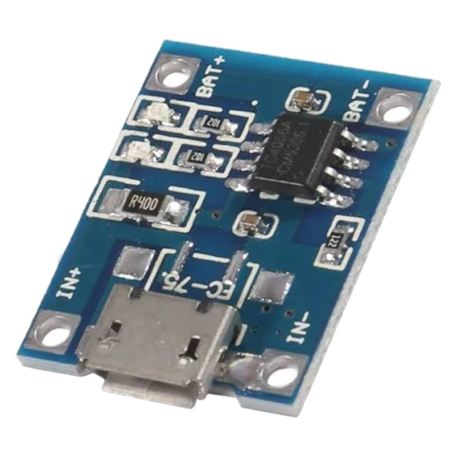 Micro B Usb Socket Lithium 18650 Battery Charger 1 A Md0437