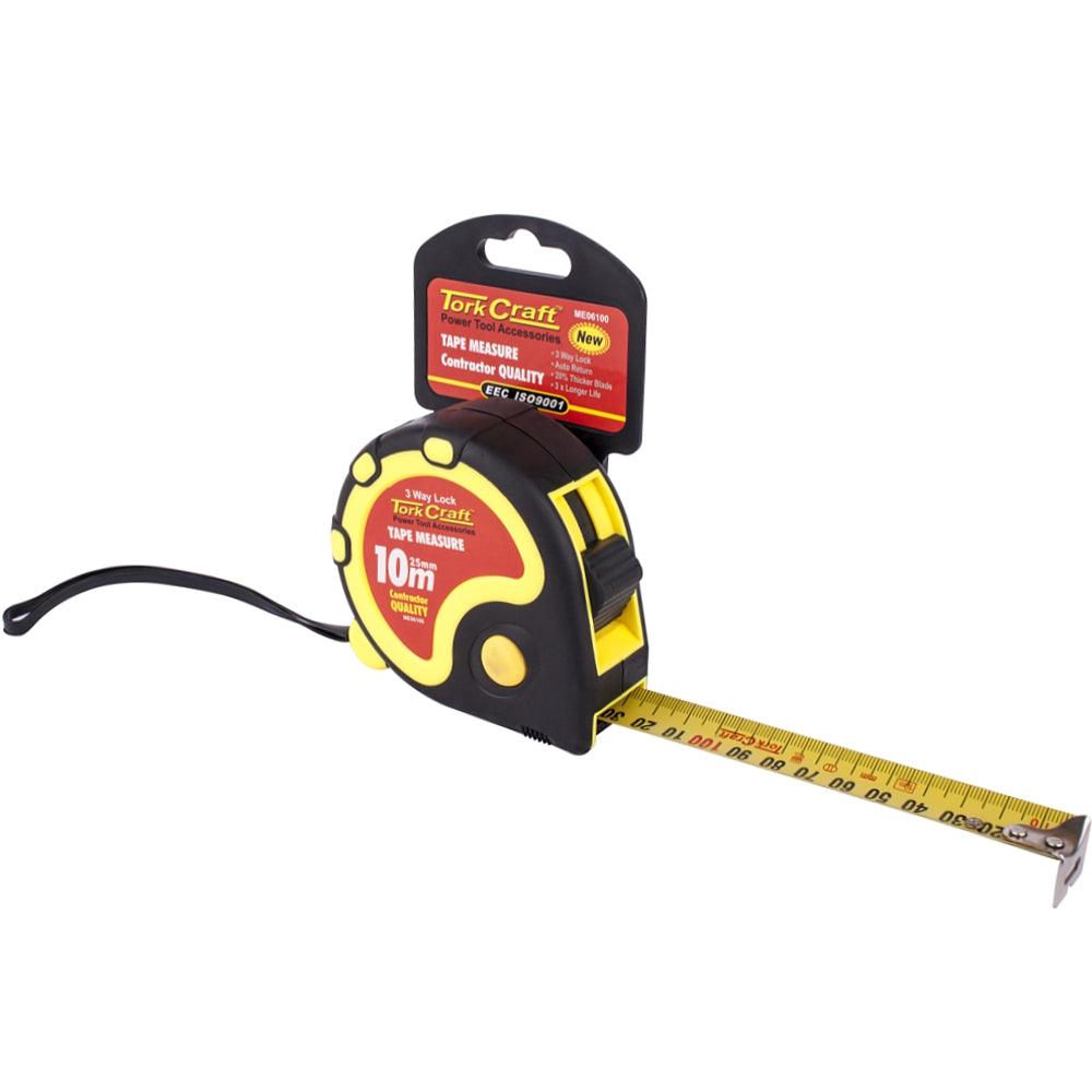 Measuring Tape Multi Lock 10 M X 25 Mm Rubber Casing Matt Finish - Livestainable.co.za