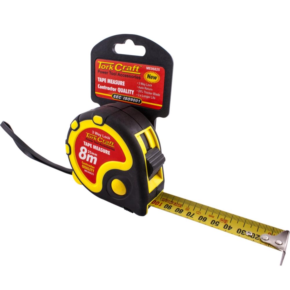 Measuring Tape Multi Lock 8 M X 25 Mm Rubber Casing Matt Finish - Livestainable.co.za