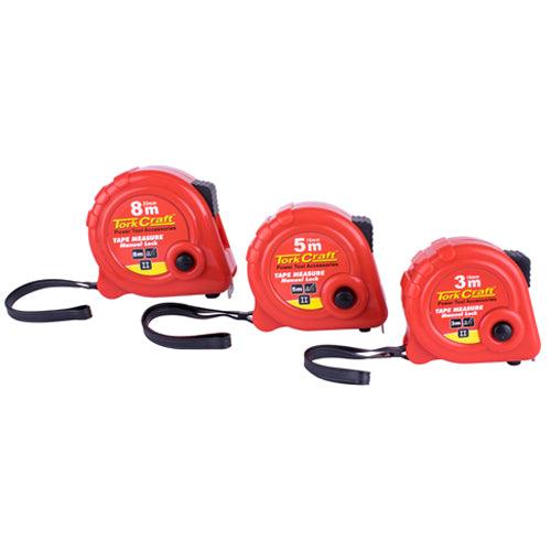 Measuring Tape Set 3 Pc In Plastic Casing ( 3 M & 5 M & 8 M) - Livestainable.co.za