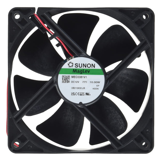 12 Vdc Axial Cooling Fan 120sqx38mm Vapo 138 Cfm Lead Mec0381 V1 0000 A99