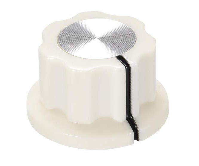 Plastic Knob Cream Hex Lin 20x12x6.4 50/Box Mf A01 P Cream