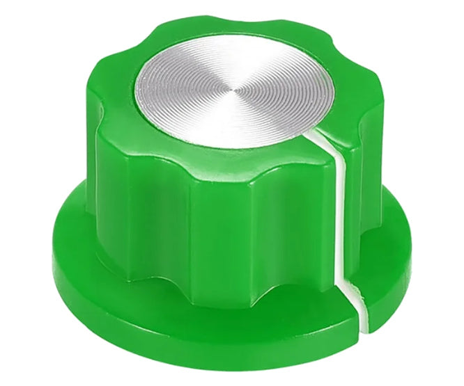 Knob Pla Green Hex Lin 20x12x6.4 50/Box Mf A01 P Green