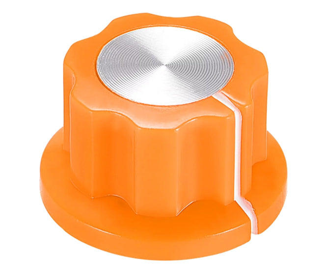 Knob Pla Orange Hex Lin 20x12x6.4 50/Box Mf A01 P Orange