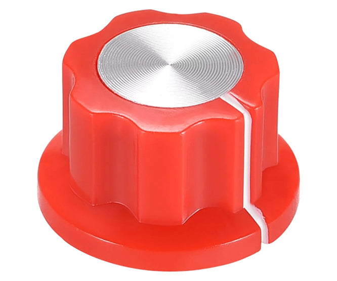 Knob Pla Red Hex Lin 20x12x6.4 Debulk Mf A01 P Red