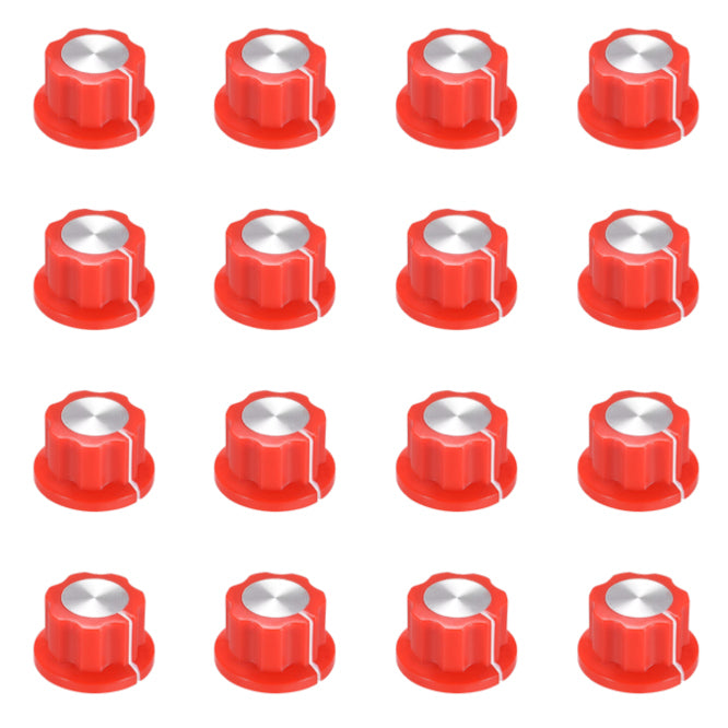 Knob Plastic Red Hex Lin 20x12x6.4 50/Box Mf A01 P Red