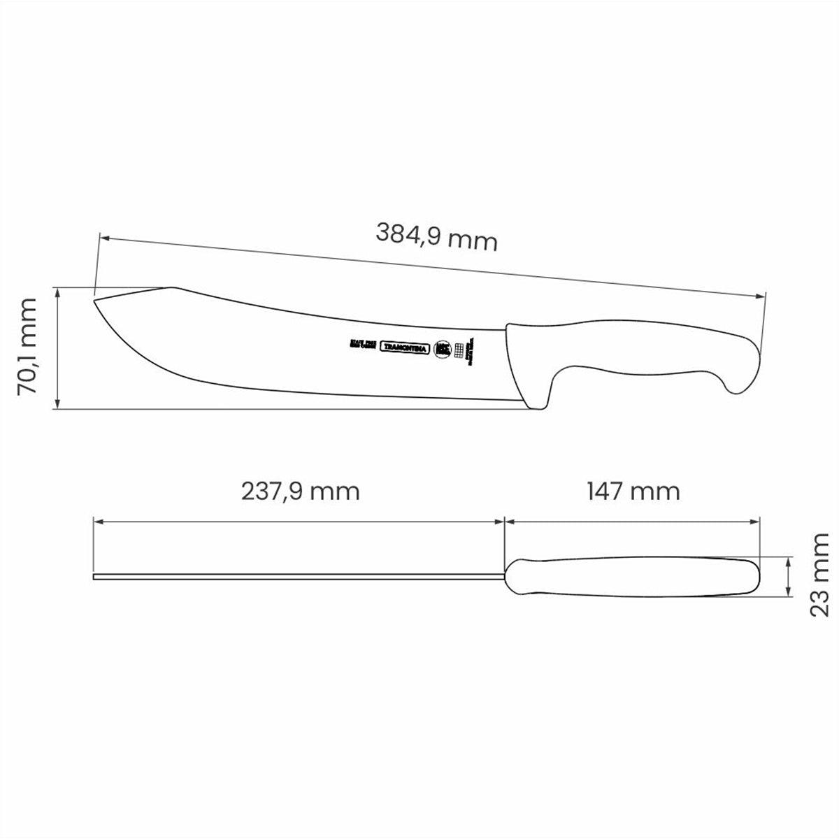 Tramontina Professional Butcher Knife 25 Cm White - Livestainable.co.za