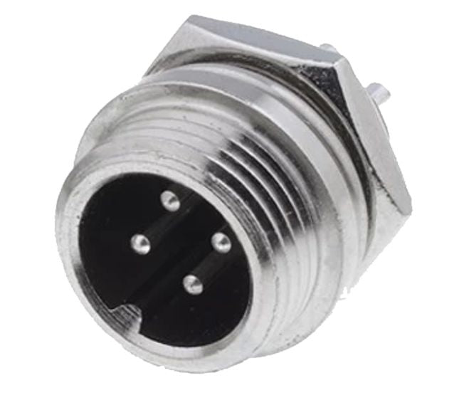 M13 4 W Mini Microphone Panel Mount Plug Gx12 4 P