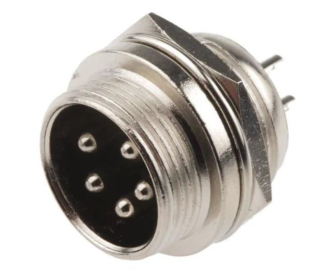 M13 5 W Mini Mic Panel Mount Plug Gx12 5 P