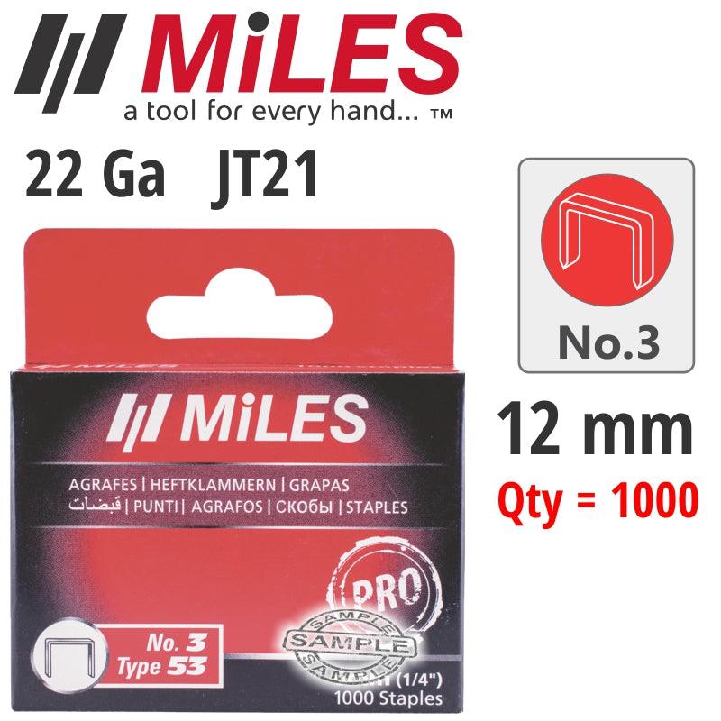 Galv Staples 22 G Jt21 12 Mm X 1000 Pcs Miles No3 - Livestainable.co.za