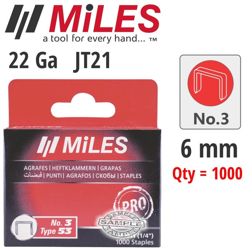 Galv Staples 22 G Jt21 6 Mm X 1000 Pcs Miles No3 - Livestainable.co.za