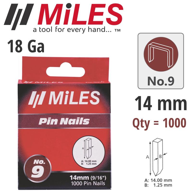 Galv Headless Pin 18 G 14 Mm X 1000 Pcs Miles No9 - Livestainable.co.za