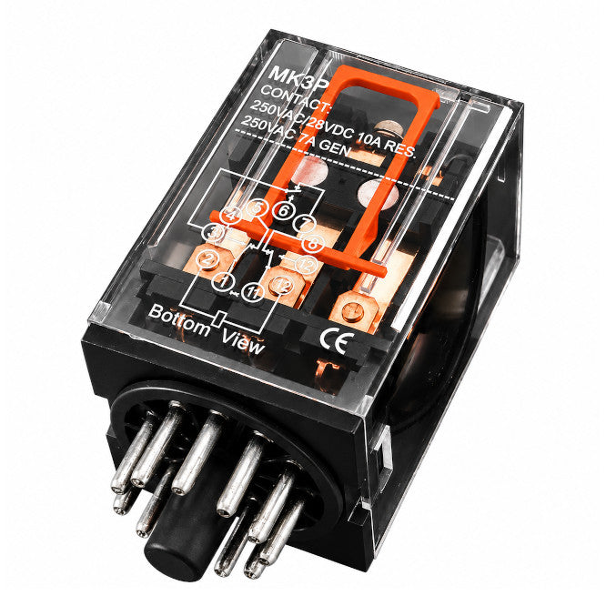11 Pin Round Plug In Relay 3 Pdt 10 A 12 Vdc Rl Mk 11 Pin 12 V/Dc