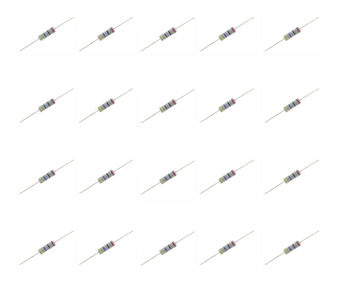 Resistor 5 W Round M/O 5% 17x5mm 8 K2 500/Box Mof500 S 8 K2 J T/B