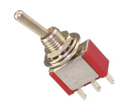 Mini Toggle Switch Spdt On (On) Sol Red Mts 112 A1 R