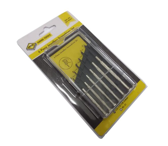 Jewel Screwdriver Set/Case 6 Pc 4 Flt & 2 Screwdriver Philips Mts4360