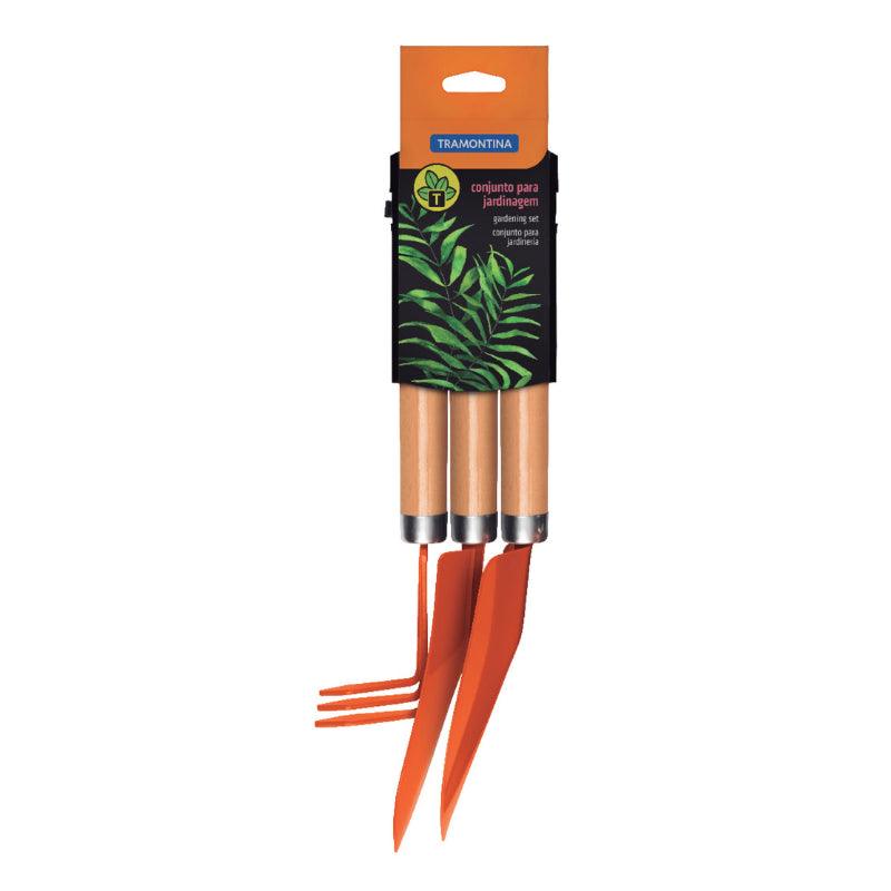 Tramontina Orange 3 Piece Garden Tool Set W/Trowel - Livestainable.co.za