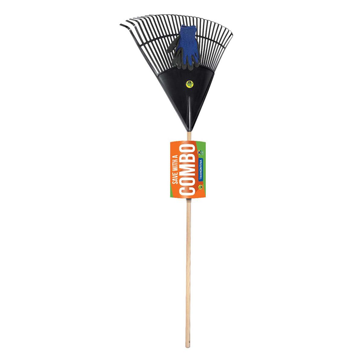 Tramontina 30 T 120 Cm Plastic Leaf Rake And Gloves - Livestainable.co.za