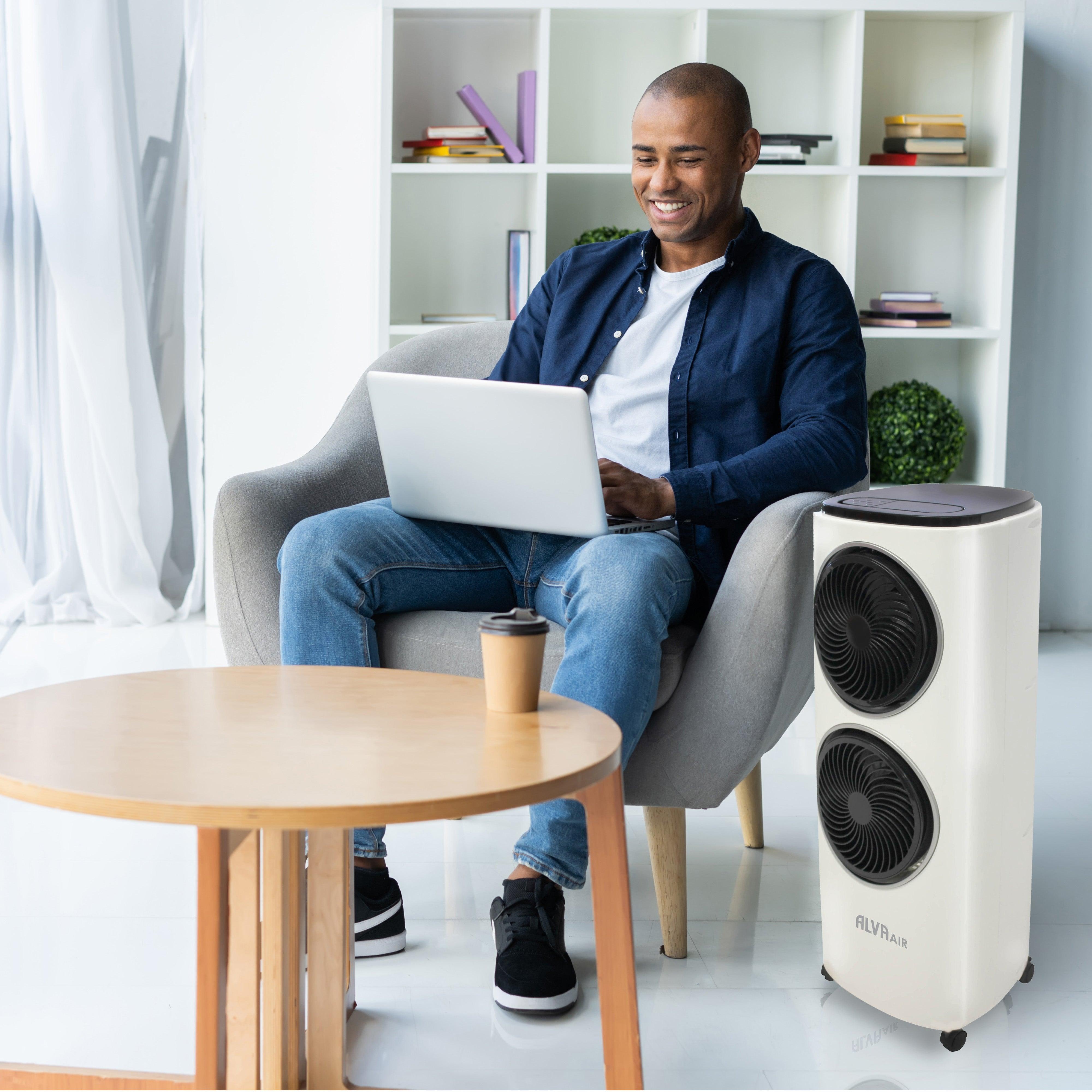TWIN FAN EVAPORATIVE AIR COOLER WITH REMOTE CONTROL - Alva Lifestyle Retail