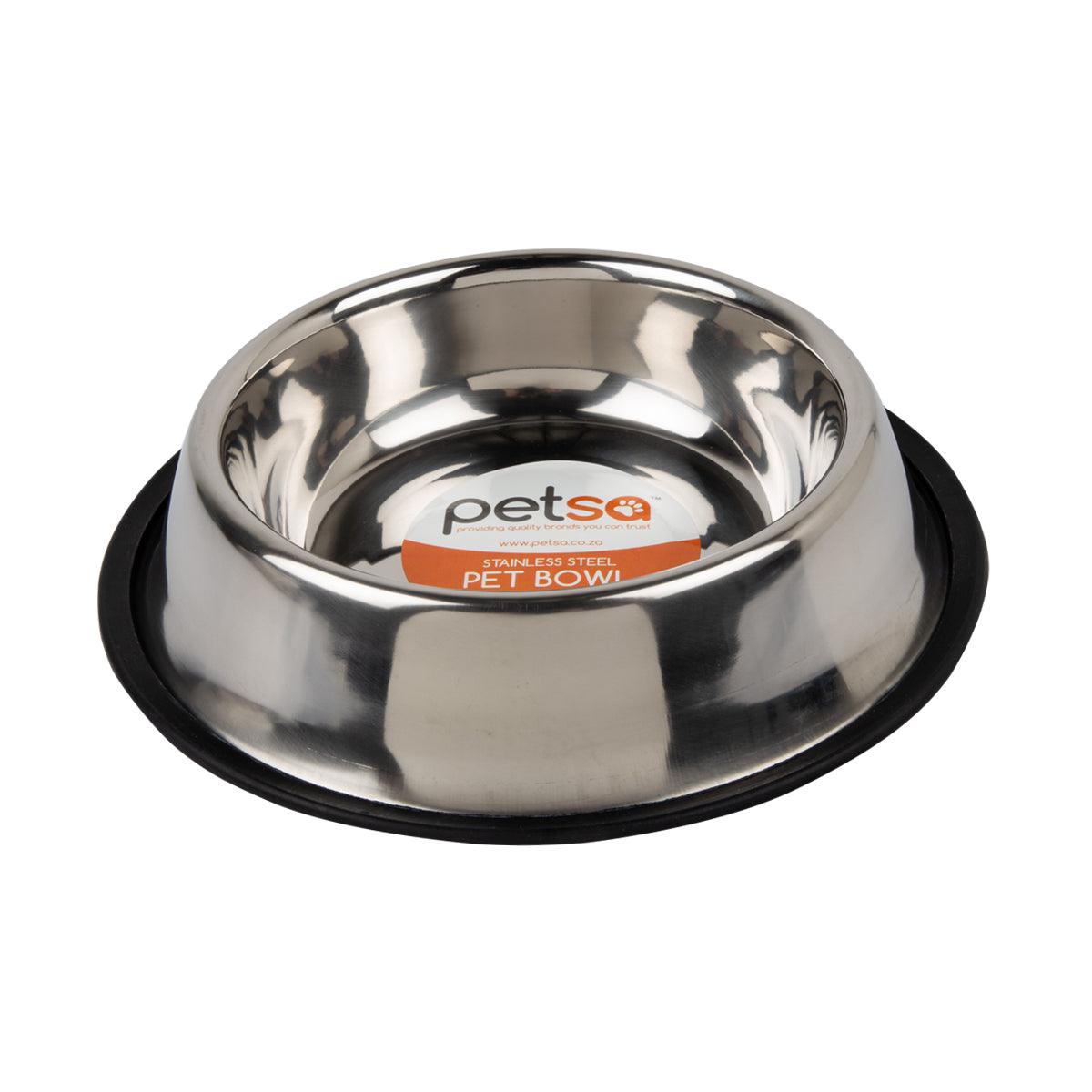 Dog Bowl S/Steel Non Tip Anti Skid 26 Cm / 765 Ml - Livestainable.co.za