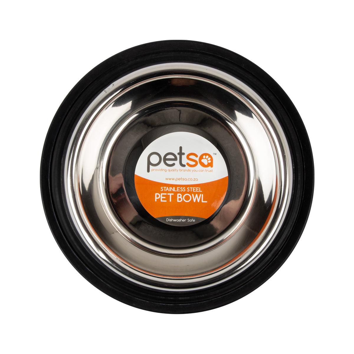 Dog Bowl S/Steel Non Tip Anti Skid 26 Cm / 765 Ml - Livestainable.co.za