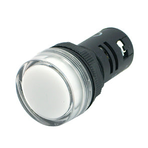 Pilot Lamp Round 22mm 240 V White Led Based Nd1622 B/2 240 W