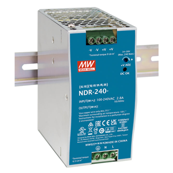 Power Supply D/R I=220 V O=48 V 5 A 240 W Ndr 240 48