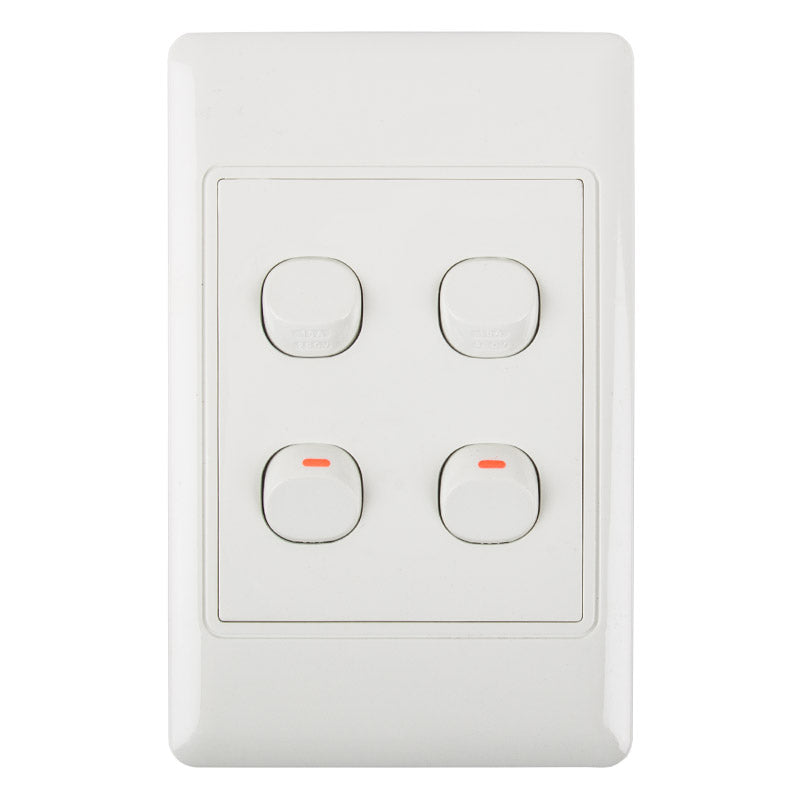 Nexus Light Switch With Cover 16 Amp 4 X2 1 Way 4 L