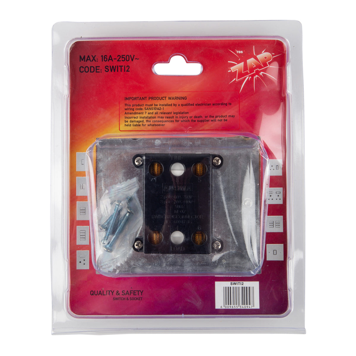 Zap Isolator Switch Steel 60 A 4 X4