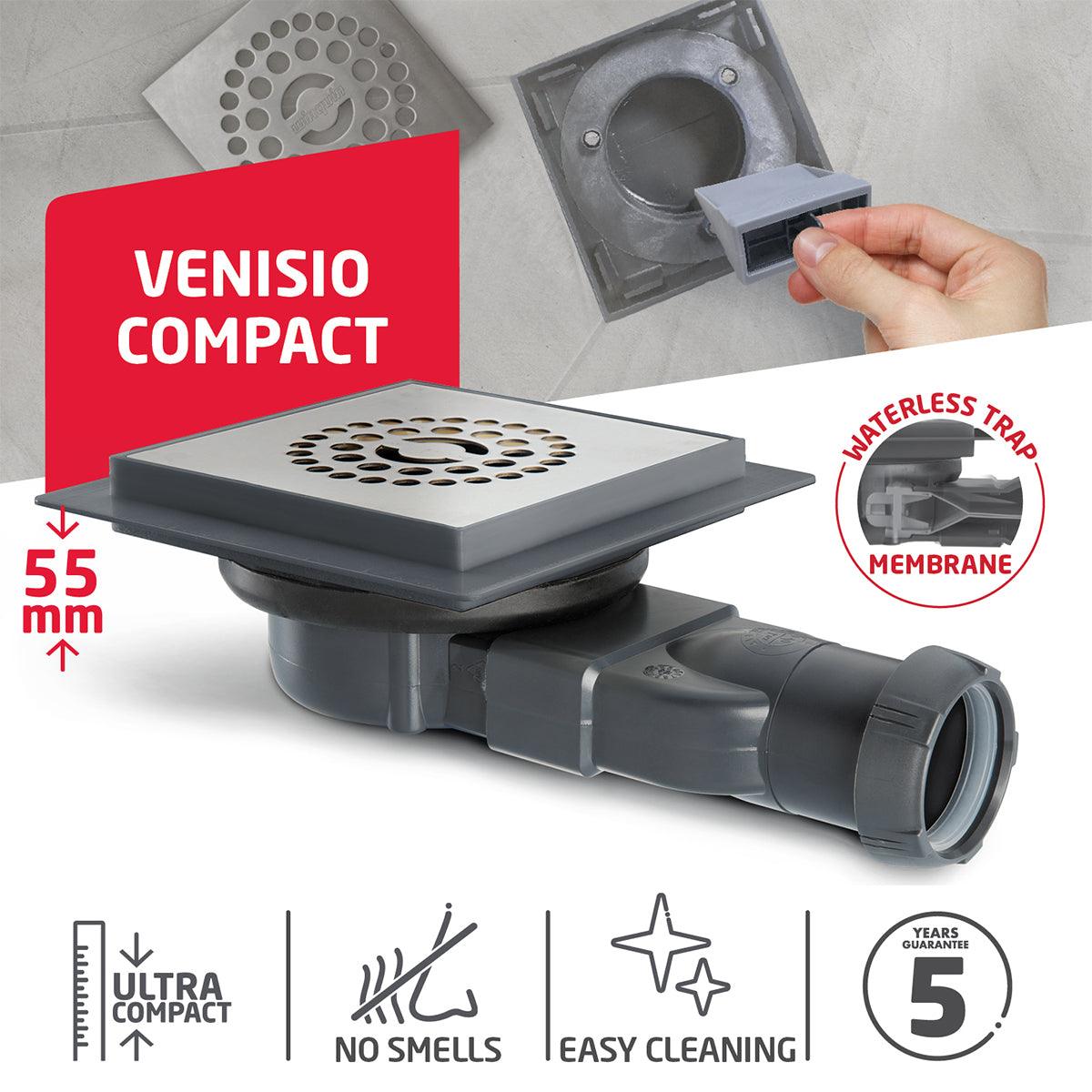 Wirquin Shower Trap Venisio Compact Tileable (Box) - Livestainable.co.za