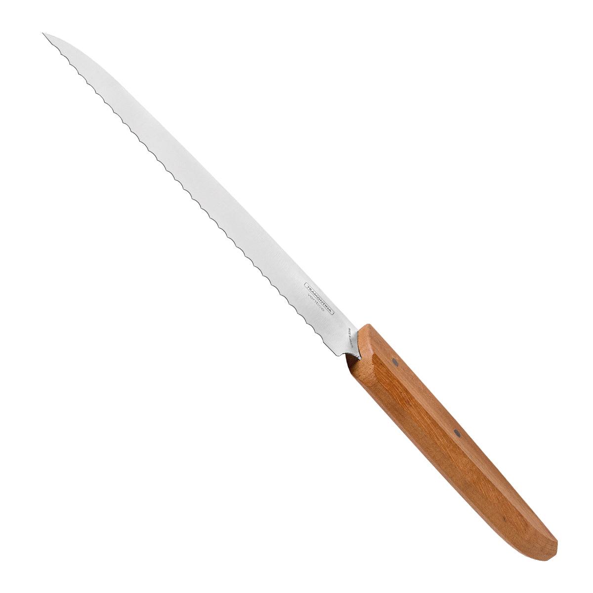 Tramontina Vertice Natural Wood Bread Knife 20 Cm - Livestainable.co.za