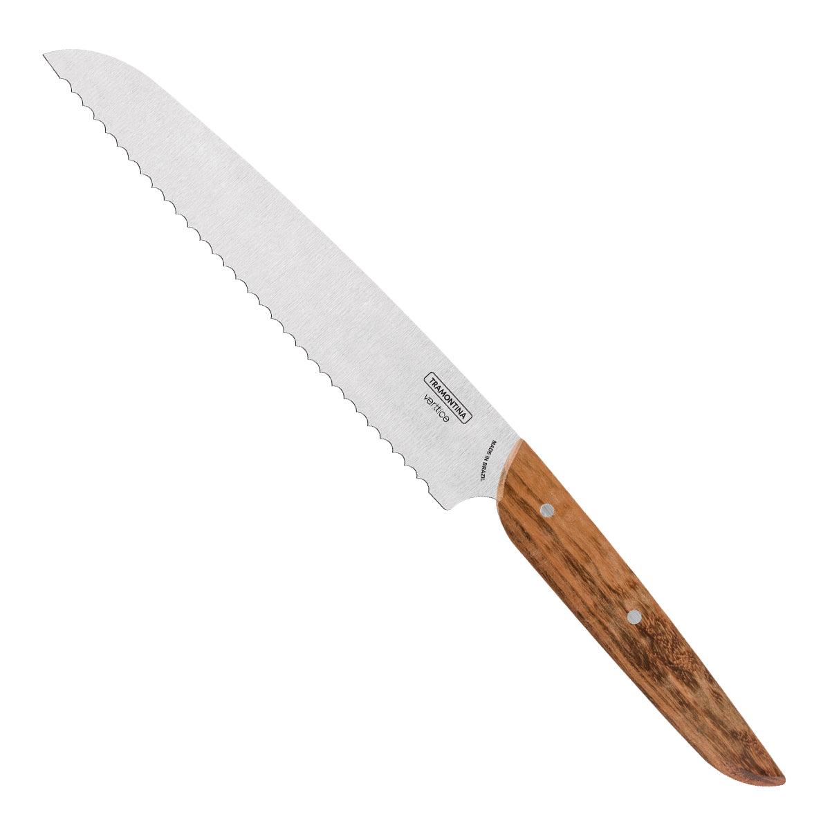 Tramontina Vertice Natural Wood Bread Knife 20 Cm - Livestainable.co.za