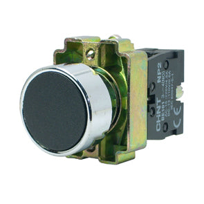 Push Button Switch 22mm Round Spst Black Np2 Ba21