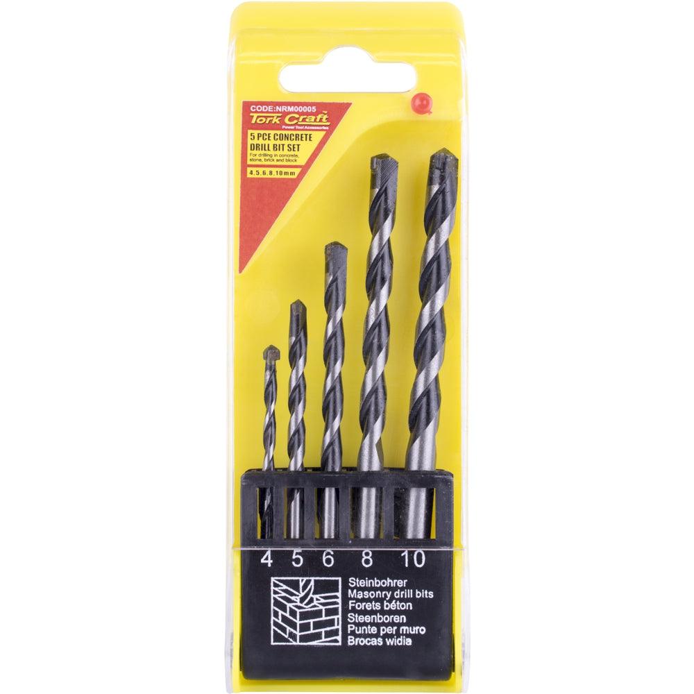 Masonry Drill Bit Set 5 Pc 4 10 Mm - Livestainable.co.za