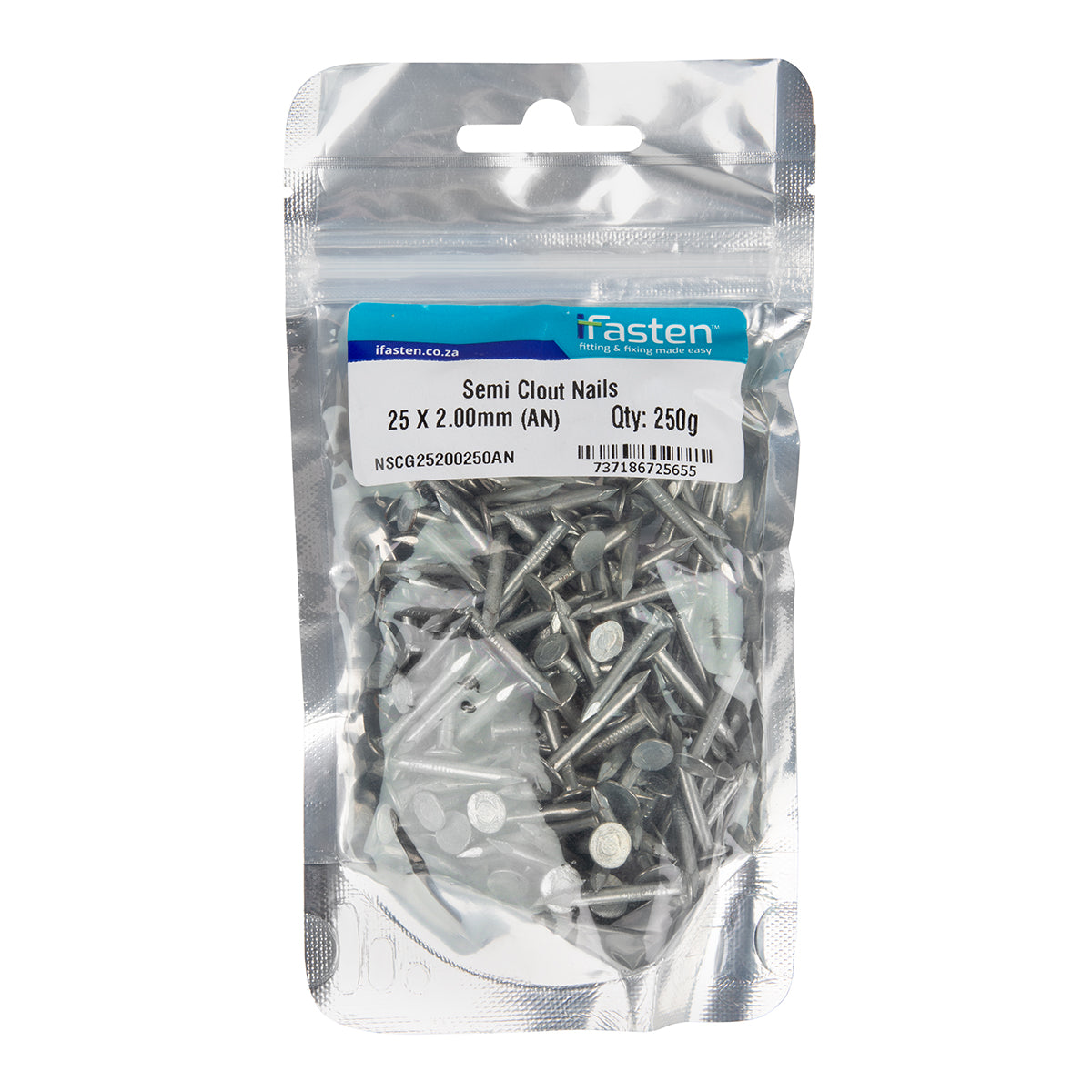 Ifasten Nail Clout Semi 25 Mmx2 Mm 250 G Pp