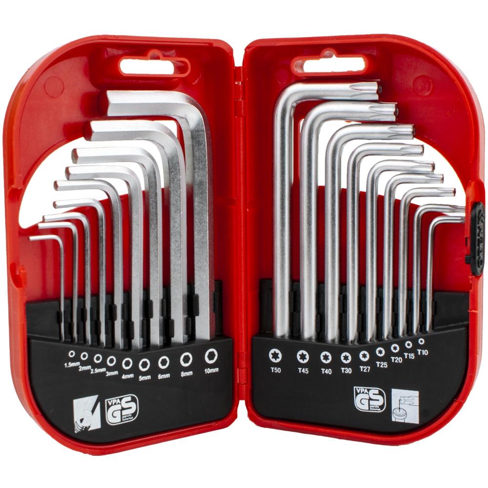 18 Pc Combo Hex Key Chrome Vanadium Set - Livestainable.co.za