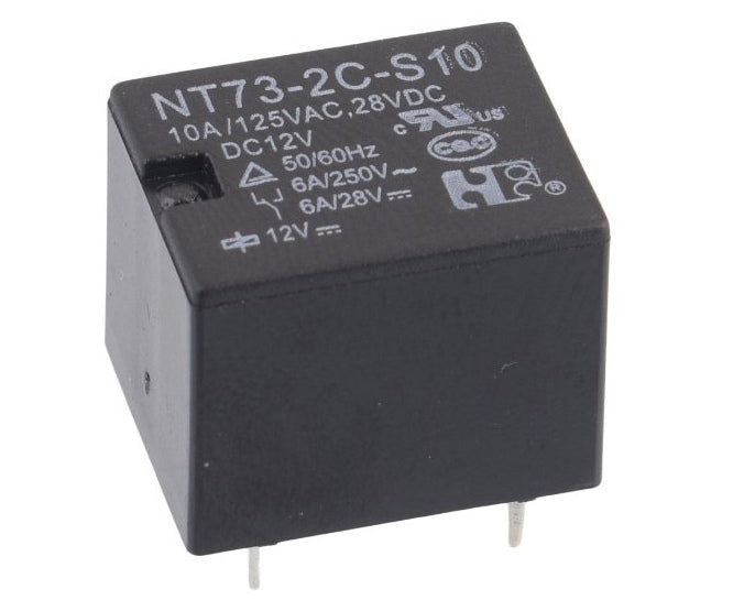 Pcb Mount Relay Spdt 10 A 12 Vdc Pcb 5 Square Nt73 2 C S10 Dc12 045