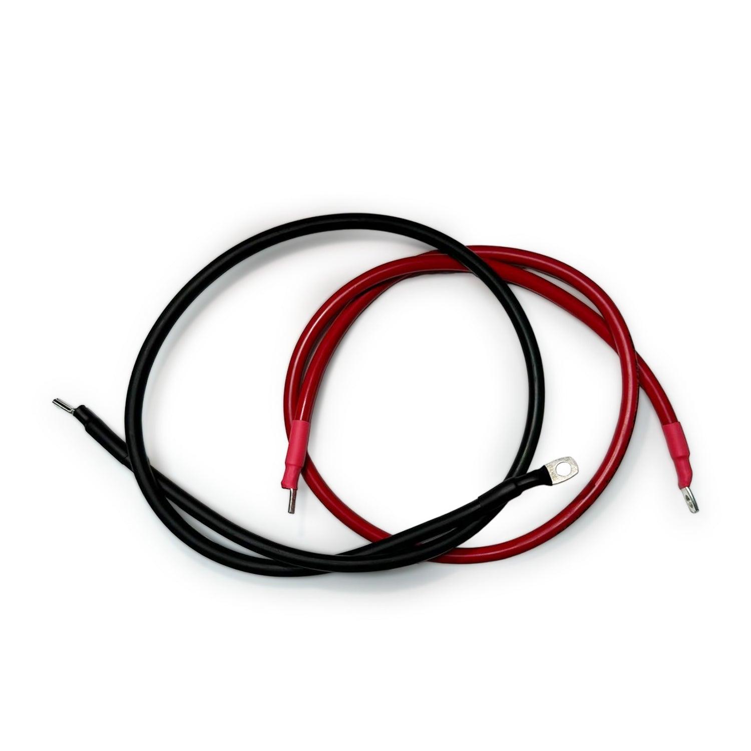 16mm2 5 AWG DC Battery Cable 60CM Red and Black Pair With 10mm Ring and Pin Lugs - Livestainable.co.za