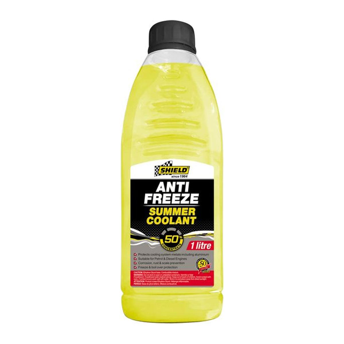 Shield Anti Freeze Summer Cooolant 96% Yellow 1 L - Livestainable.co.za