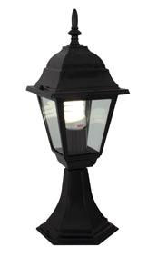 Lantern 4 Panel Pedestal Black - Livestainable.co.za