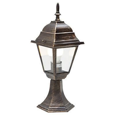 Lantern 4 Panel Pedestal Black Gold - Livestainable.co.za