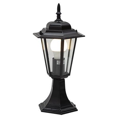 Lantern 6 Panel Pedestal Black - Livestainable.co.za